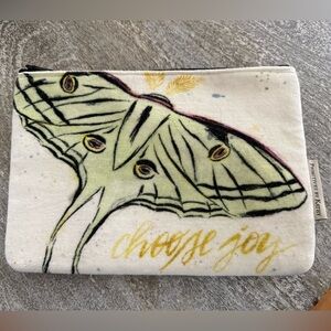 NWOT Primitives by Kathy - Lunar Moth “Choose Joy” Zippered Pouch